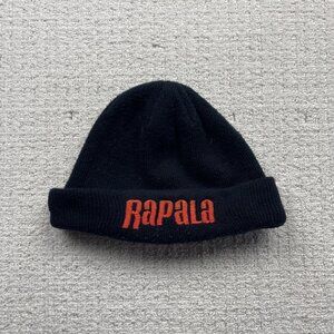 VTG Rapala Fishing Lures Beanie Cap Fleece Thinsulate Black Outdoor Forest